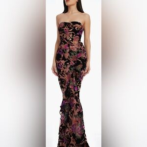 Dress The Population - Paris Ruffle Strapless Gown